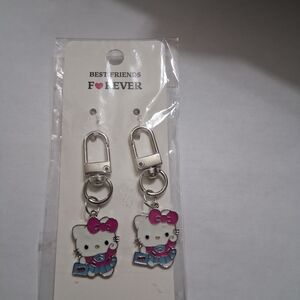 Hello Kitty Keychain Set - Pink and Blue